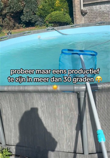 probeer maar eens productief te zijn in meer dan 30 graden 😭☀️ @Achatéshop code : Fauve5 = €5 korting #dagvlog #pool #hot #bbq #fyp