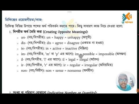 Common Prefixes - Prefixes & Suffixes | Basic English Grammar