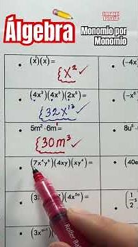 Learn how to multiply a monomial by a monomial in algebra. #algebra #admissiontest #shorts