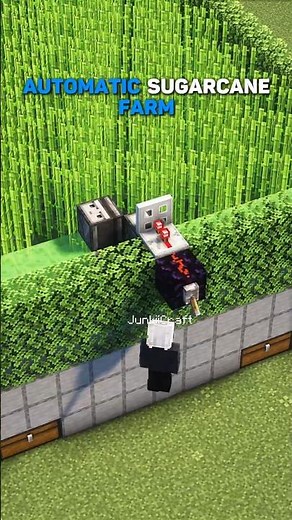 Minecraft Java & Bedrock | Automatic Sugarcane Farm 🌿 #minecraft #minecrafttutorial