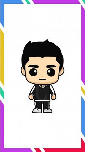 Drawing Cristiano Ronaldo CR7 Cartoon Easy