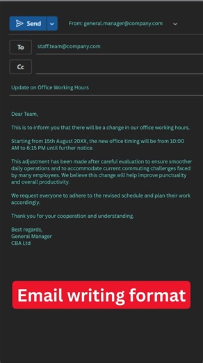 Best email writing - email writing format - email writing format in English l email to employees