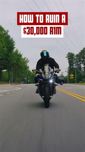 How to ruin an R1M in under 30 seconds 😅🏍️