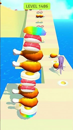 Sandwich Runner SpeedRun Gameplay Walkthrough - 1486 🥪Clown Gaming #Shorts