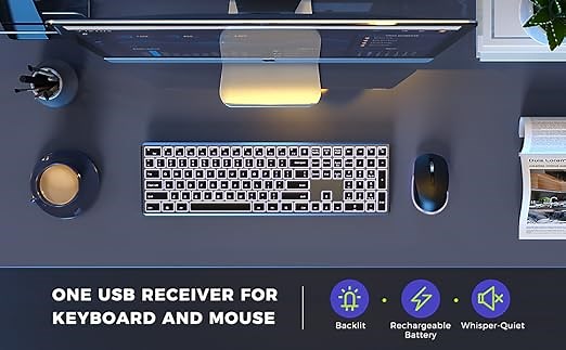 Backlit Wireless Keyboard and Mouse