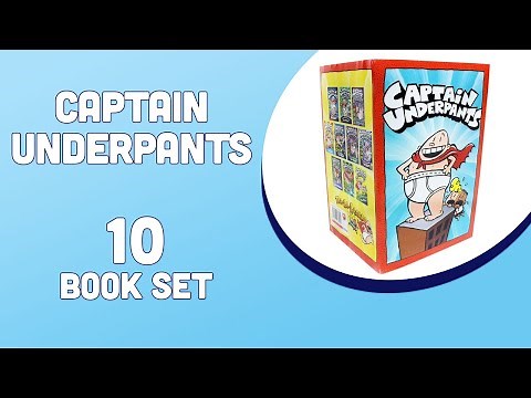 Captain Underpants 10 Book Set - Ages 7-9 - Paperback - Dav Pilkey