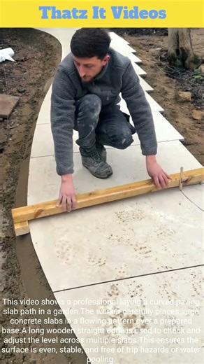 Paving Slab Path : Leveling with Straight Edge