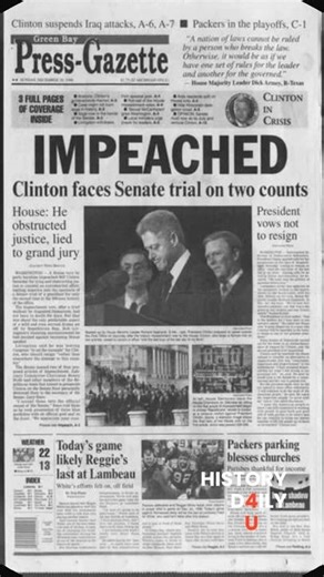 1998: President Bill Clinton Is Impeached