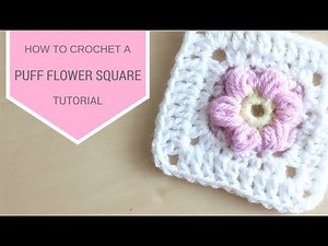 CROCHET: Puff flower square | Bella Coco