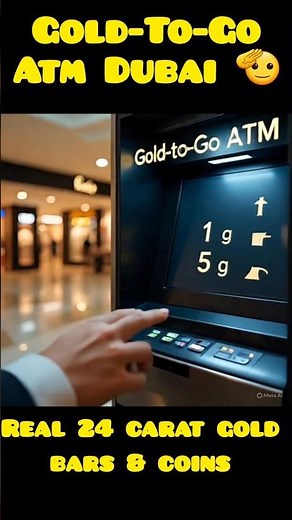 Dubai’s Gold ATM Machine! 1g, 5g, 10g Gold on Demand ‪@AlbaDubai‬ #dubai