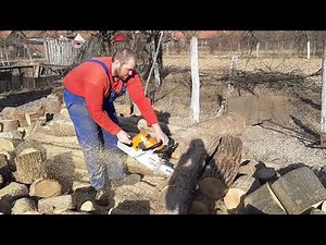 stihl MS661 cuting firewood