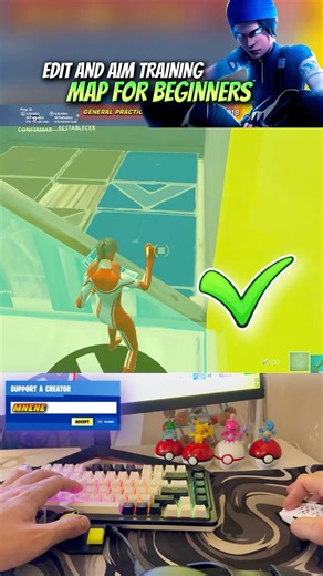 EDIT AND AIM TRAINING MAP FOR BEGINNERS🎯✍️ #fortnitepractice #fortnitebeginner #fortniteroutines
