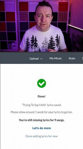 How to Add Lyrics - DistroKid