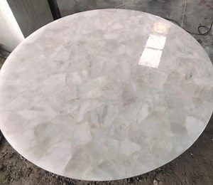 White Quartz Round Table Top: Handmade Home Decor - Etsy