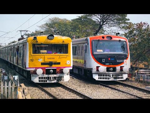 🔥Unique and classic model Kolkata EMU local trains in action at very crowded Chuchura station