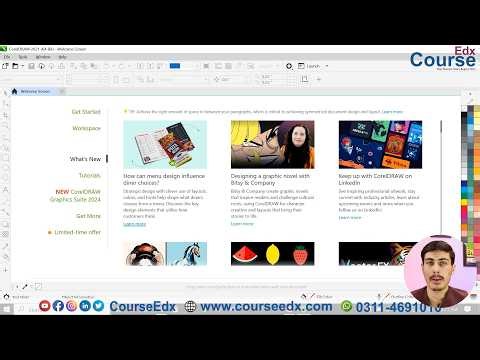 1 CorelDRAW Screen Layout Explained in Pashto | How to Install CorelDRAW Step by Step