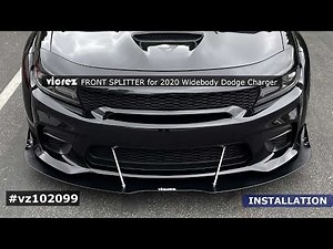Vicrez VR3 Front Bumper Lip Splitter vz102099 | Dodge Charger Widebody 2020-2023 | Installation