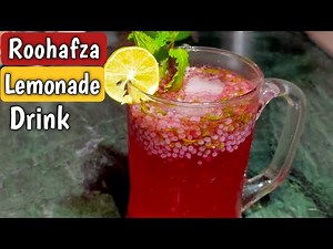 Roohafza Lemonade Drink | Rooh Afza Summer Drink | Roohafza Sharbat Recipe | Eid Special Recipe