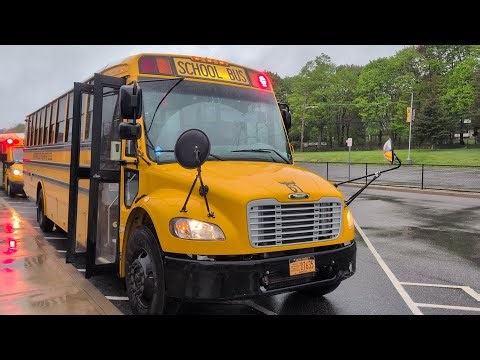(16 Min Special) SCHOOL BUS SPOTTING in the morning in the rain