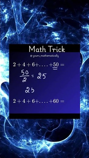 Math Trick - Sum of consecutive even numbers starting from 2