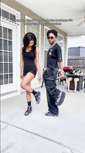 Swapping my orthopedic Jordan bordeaux 6’s for my wife’s regular Jordans