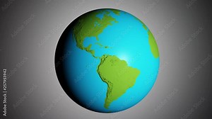 Graphic 3d animated earth showing the borders of the country Burundi and the capital Bujumbura in 4K resolution at daytime