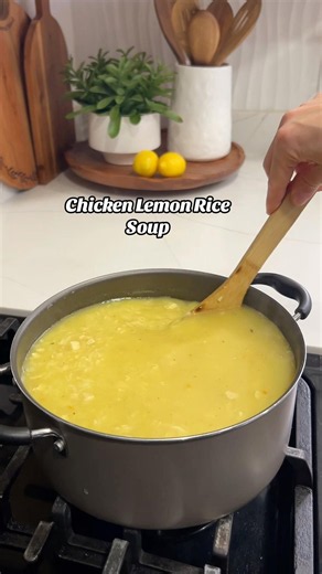Chicken Lemon Rice Soup Easy Recipe