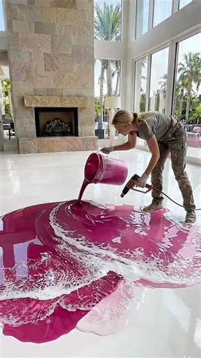 I turned my Living Room into a PINK OCEAN! 🌊💖 #mindblown #shorts