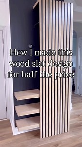 If you've been following me for a while, then you know that I LOVE wood slat wall design.But they can get expensive for large areas.So, I came up with the idea of ripping 1x2x8 pine in half when I was building my coat rack area.It ended up costing me half the price for this DIY slat wall design.If I plan on painting the slats instead of staining them, l use primed pine or maf, which is even cheaper than select pine.I know lots of people use plywood, which is another option.But seeing the unfinis