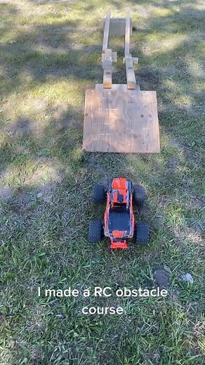 I made a backyard RC monster truck obstacle course youtube Brennan Frederick #rc #rccar #track #racing #diy #traxxas #monstertruck #hobby #fyp #foryou