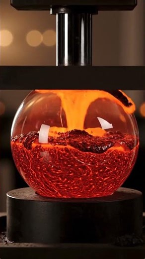 Lava Glass Ball Press ASMR | Shattering + Molten Satisfying Crush