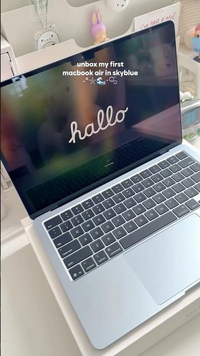 ASMR MacBook Air M4 13” (Sky Blue) – Relaxing Apple Sounds