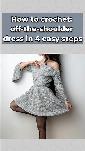 How to Crochet an off the Shoulder Dress in 4 Easy Steps