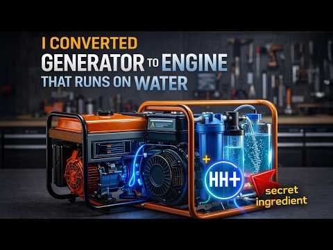 This Engine RUNS on WATER💧 Generates 3Kw Free Electricity 110-220 volts💡