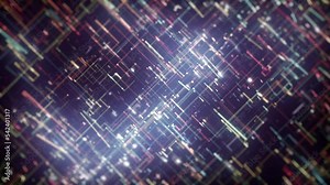 Abstract Digital Data Technology Background/ 4k animation of an abstract high technology wallpaper background visual fx of data lines and particles zooming in with ambient occlusion and depth of field