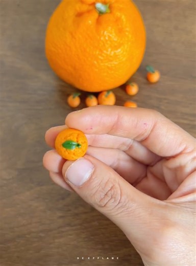 87K views · 2K reactions | Miniature Oranges  Tutorial on how to make a resin clay miniature ugly orange | DEEPFLAME | Facebook