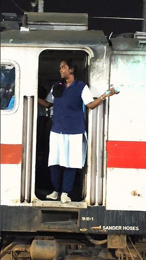 Assistant Loco Pilot performing her duty at the station 👮 #railway #locopilot #pilot #womanpower
