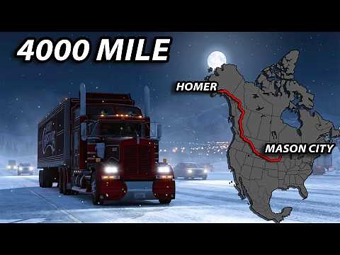Through Snow and Silence ❄️ A Long Christmas Truck Journey | American Truck Simulator