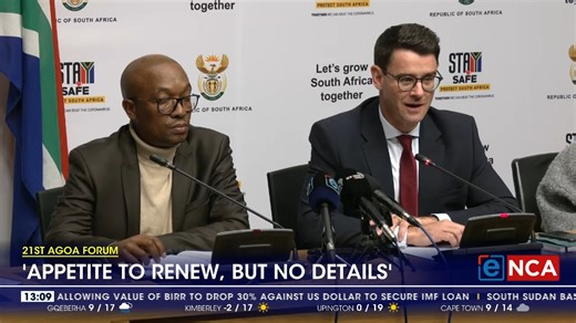 Trade, Industry, and Competition Deputy Minister Andrew Whitfield says AGOA is not going anywhere. #DStv403 #eNCA | eNCAnews