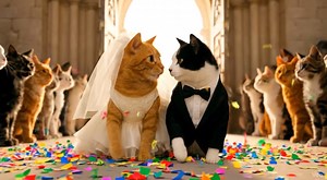 Wedding march of Mr, & Mrs,Meow.😻❤️😻 #weddingmarch #weddings #cat | Michael Gaza Escalante