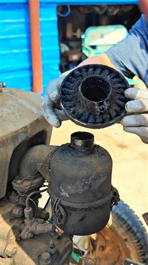 Cleaning a Tractor Air Filter & Installing a New Air Filter Cap | Tractor Maintenance #Shorts