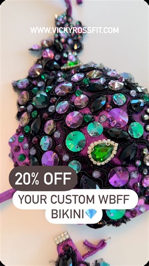 Exclusive COMPETITION BIKINIS on Instagram: "Time to Make Your Perfect WBFF Bikini💥 Girls💎There’s never been a better time to create the Bikini of your Dreams. Whether you’ve got bold ideas or need Inspiration, we’ll design a look that’s uniquely YOU. From colors to embellishments, every detail is crafted to perfection. Your Vision, our Expertise🫶🏻Let’s make it happen! Enjoy 20% OFF Your Custom Bikini!❤️ 💎 GET YOUR PERFECT BIKINI at WWW.VICKYROSSFIT.COM . #vickyrossfit #vickyrossfitbikinis 