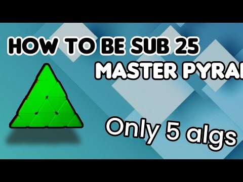 how to solve the master pyraminx sub 25 super easily