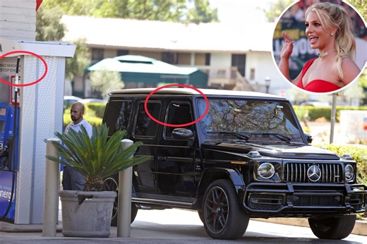 Britney Spears smokes a cigarette dangerously close to gas pump after DUI arrest