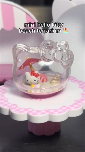 lily collects on Instagram: "making a mini hello kitty beach scene 🏖️ she’s soaking up summer 🌞 #miniatures #hellokitty #mini #miniverseremix #terrarium"