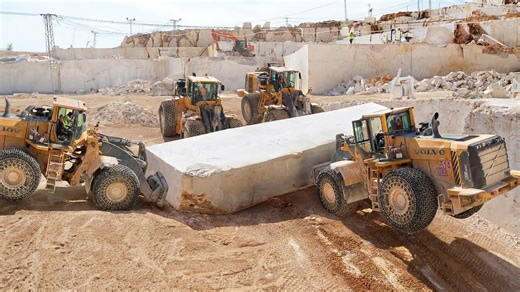 Moving million-dollar marble rocks: Extreme quarry process