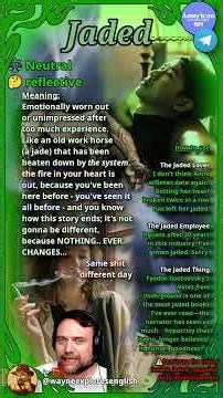 Jaded Meaning 😐 | Is it depression? #learnenglish #americanenglish