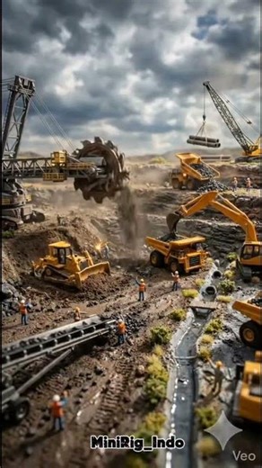 Hyper Realistic Miniature Coal Mine Diorama | Cinematic Heavy Equipment World