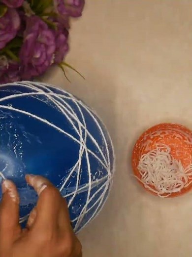 DIY Glue Yarn Ball Tutorial