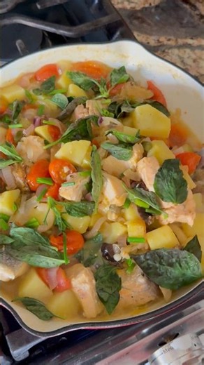 Beer-Braised Salmon with Artichokes & Capers